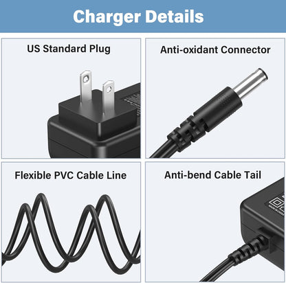 Shark Vacuum Mop Charger - AC Power Adapter for VM200, VM200C, VC200 | 10.8V Li-ion Battery Compatibility