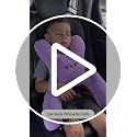 Kids Travel Car Neck Pillow - H-Shaped Travel Cushion for Car Seat - Purple (Variation A)