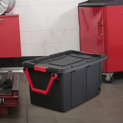 **Regine Switzerland 40 Gallon Heavy-Duty Storage Bins - Durable Lids & Secure Latching Buckles | Stackable Organizing Solution (2 Pack)**