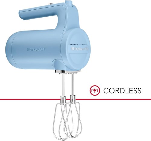 KitchenAid Hand Mixer - Cordless 7 Speed for Effortless Mixing | Blue Velvet Finish