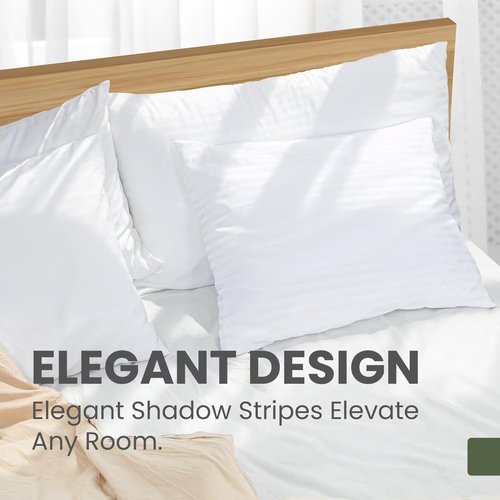 Fairpeak 4 Pack Standard Size Pillow Protectors with Zipper, Oeko-TEX Certified Pillow Covers, Luxury Hotel Quality Pillow Cases, Soft Breathable, Machine Washable, 20 x 26
