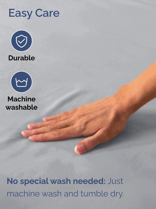 Extra Deep Twin XL Fitted Sheet - Hotel Luxury Single Fitted Sheet Only - Easily Fits 18 inch to 24 inch Mattress - Ultra Soft, Wrinkle Free with Extra Deep Pockets - Breathable & Comfy - Steel Blue