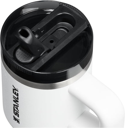 STANLEY Quencher ProTour Tumbler - 14 oz Insulated Stainless Steel Cup with Leakproof Lid & Built-In Straw | BPA-Free | Chalk