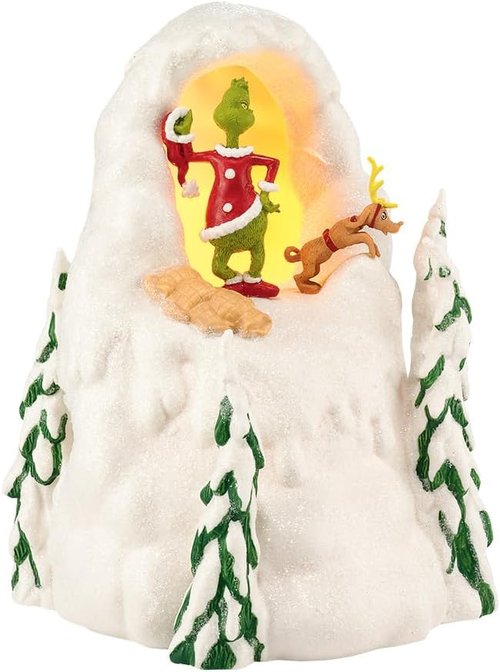 Department 56 Grinch Village Mount Crumpit Lit Building - Hand-Painted Christmas Decor | 9.65 Inch, Multicolor