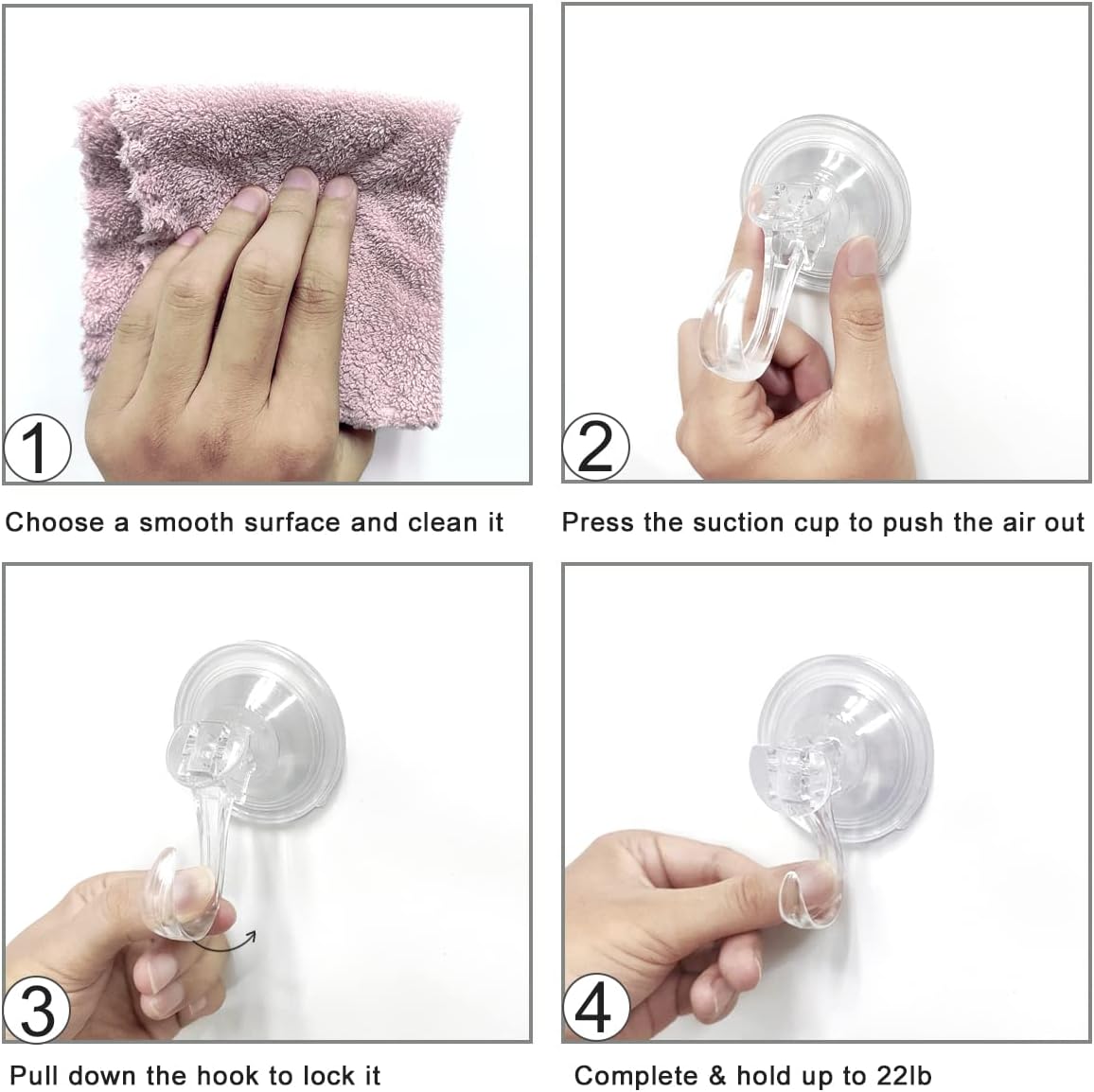Skiennix 2 Pack Suction Cup Wreath Hanger - Strong Clear Hooks for Halloween & Christmas Decor