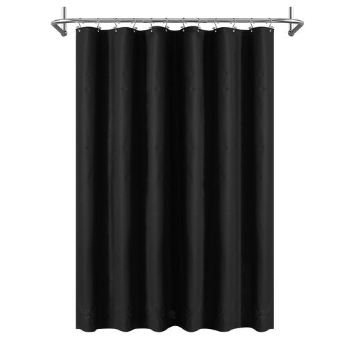 Mrs Awesome Black Shower Curtain Liner with 3 Magnets, 72x72 Premium Flexible Sturdy Plastic Shower Curtain for Bathroom Lightweight & Waterproof, Black