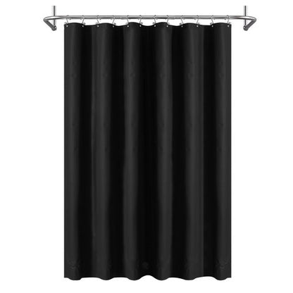 Mrs Awesome Black Shower Curtain Liner with 3 Magnets, 72x72 Premium Flexible Sturdy Plastic Shower Curtain for Bathroom Lightweight & Waterproof, Black