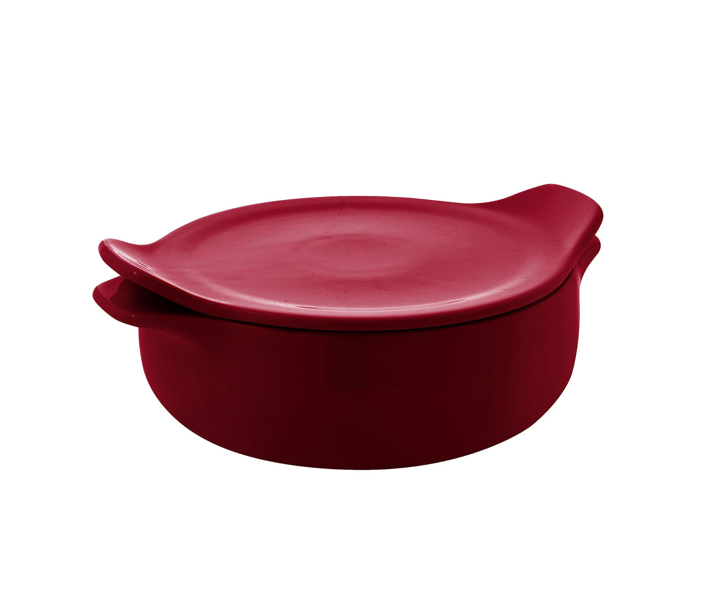 KitchenAid Vitrified Stoneware Round Casserole Baker with Lid/Trivet, 2 Quart