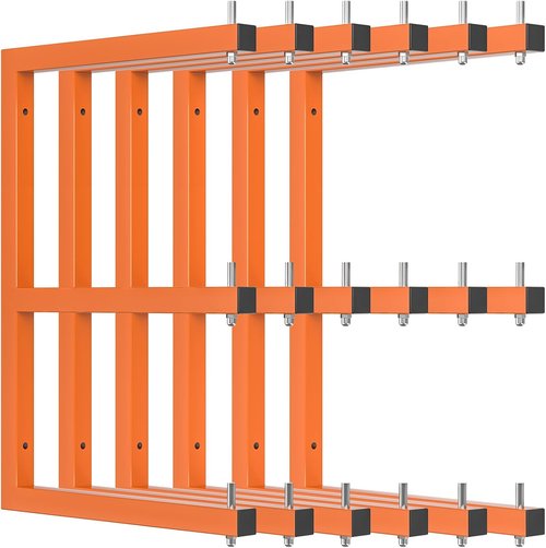 Lumber Rack | Heavy-Duty Wall-Mounted Storage System - 9-Level Organizer for 1980 LB Capacity