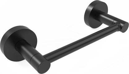 Skiennix Matte Black Toilet Paper Holder - Double Post Pivoting Design | Durable Stainless Steel & Zinc Alloy