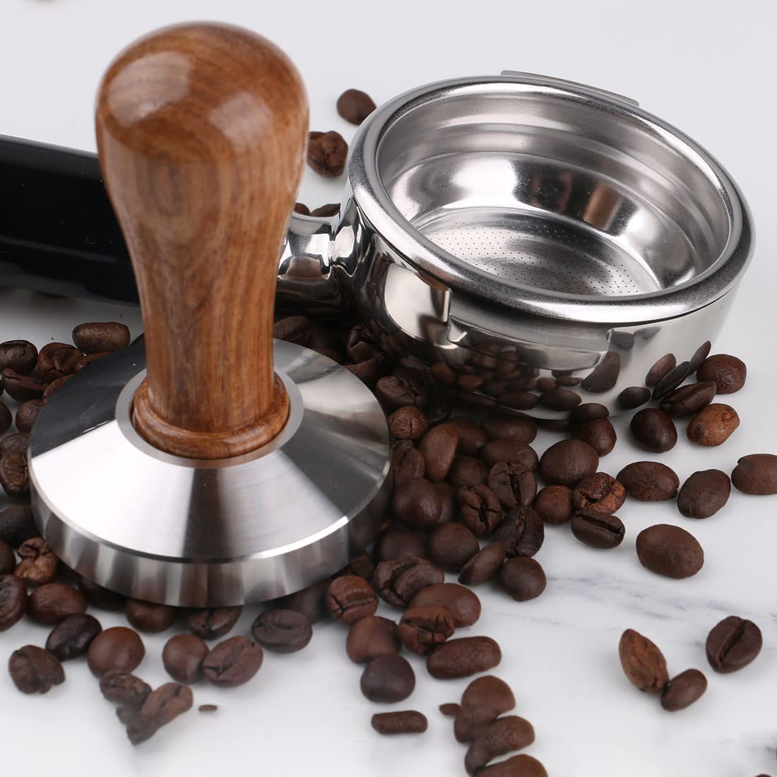 omgogo Stainless Steel Coffee Tamper 49mm Barista Espresso Base Coffee Bean Press …