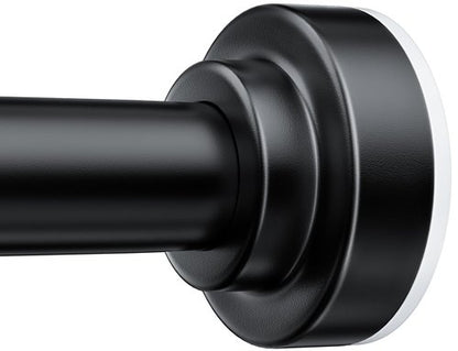 TEECK Shower Curtain Rod, 32-43 inch Adjustable Spring Tension Curtain Rod, Never Rust Anti-Slip Shower Curtain Rod for Bathroom, No Drilling, Never Collapse, Easy to Use, Black
