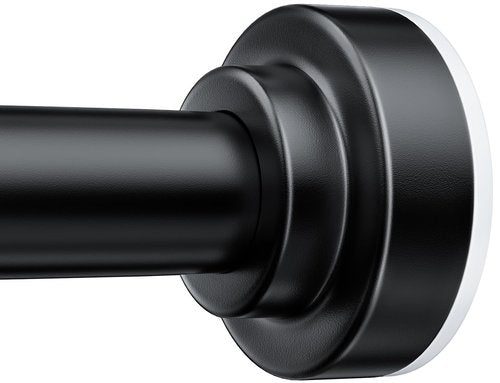 TEECK Shower Curtain Rod, 32-104 inch Adjustable Spring Tension Curtain Rod, Never Rust Anti-Slip Shower Curtain Rod for Bathroom, No Drilling, Never Collapse, Easy to Use, Black
