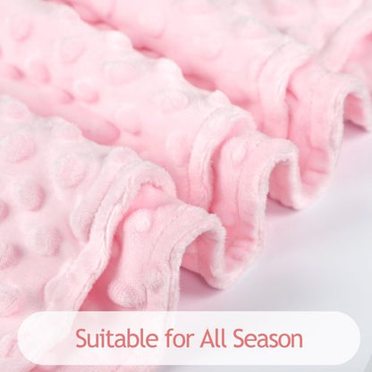 Man Fai Sky Baby Blanket for Girls, Soft Toddler Blanket 30 x 40 Inch, Newborn Blankets for Nursery, Stroller, Toddler Bed, Carseat, Double Layer, Pink