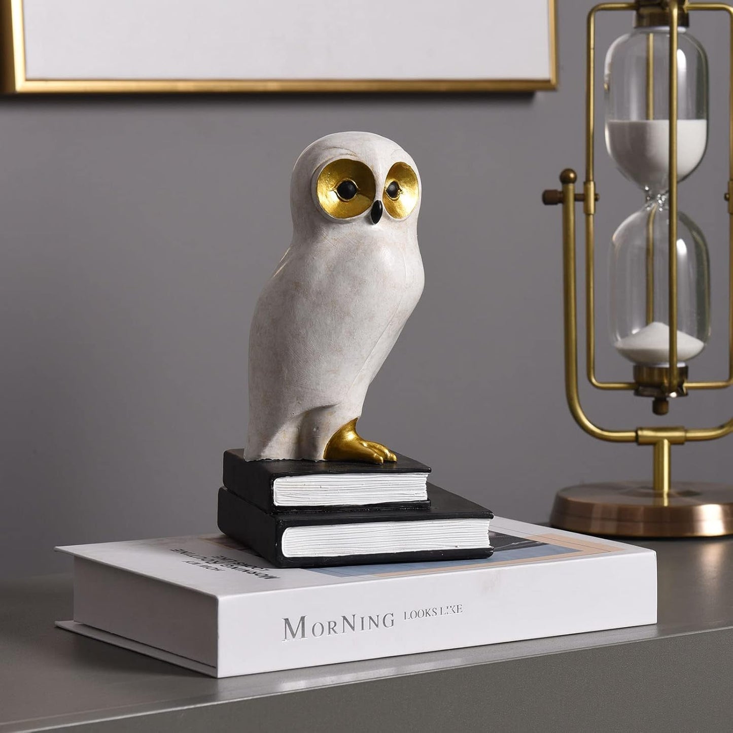 Skiennix Owl Decorative Bookends - Unique Bronze Bird Book Holders with Anti-Slip Base | Luxurious Kids Room Decor