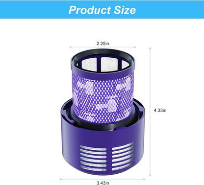 Dyson Vacuum Filter Replacement Parts - Compatible with V10 Series | 4-Pack for Enhanced Cleaning