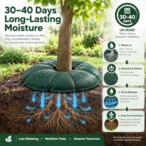 Tree Watering Bags Slow Release Irrigation Ring for Trees 24 Inch
