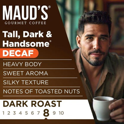 Maud's Decaf Dark Roast Coffee Pods - 100% Arabica Single Serve Pods | 100 Count Compatible with Keurig