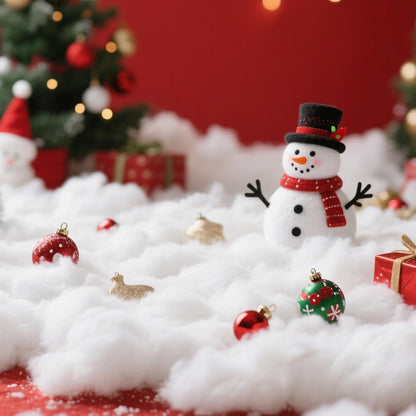 Skiennix Christmas Fake Snow Decoration - 17.6 Oz Fluffy White Artificial Snow for Holiday Decor