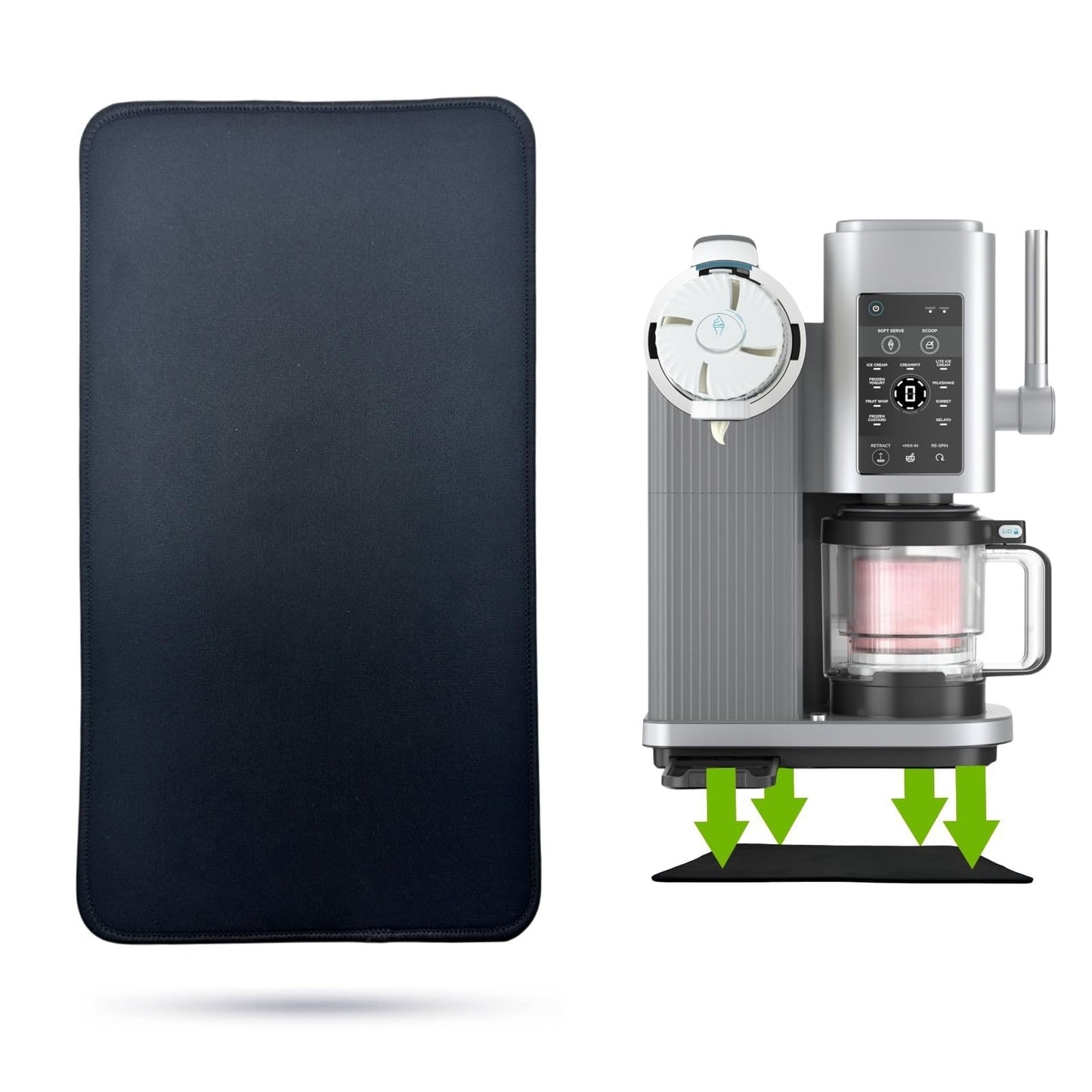 Sliding Pad Compatible with Ninja Swirl by CREAMi Ice Cream and Soft Serve Maker,Easy to Slide the Ice Cream Maker on the Kitchen Countertopp, Accessories for Ninja swirl Creami NC701