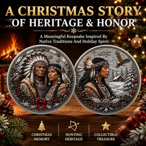 Native American Christmas Collectible Coin Set - 9 Pieces Holiday Keepsakes