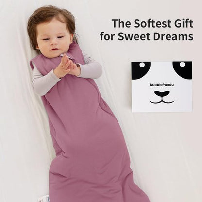 BubblePanda Modal Sleep Sack - Super Soft 1.0 Tog Toddler Blanket for 6-12 Months | 2-Way Zipper Design