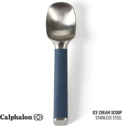 Calphalon Ice Cream Scoop - Stainless Steel with Thermoplastic Rubber Handle | Navy Blue