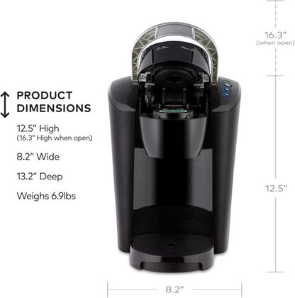 Keurig K-Compact Coffee Maker - Single-Serve K-Cup Pod Brewer with 3 Brew Sizes & 36oz Reservoir - Black