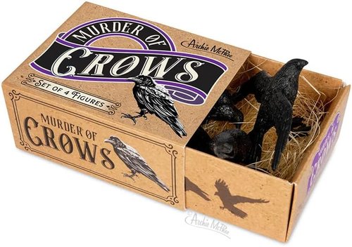 Archie McPhee Murder of Crows Figures - Unique Set of 4 Decorative Collectibles