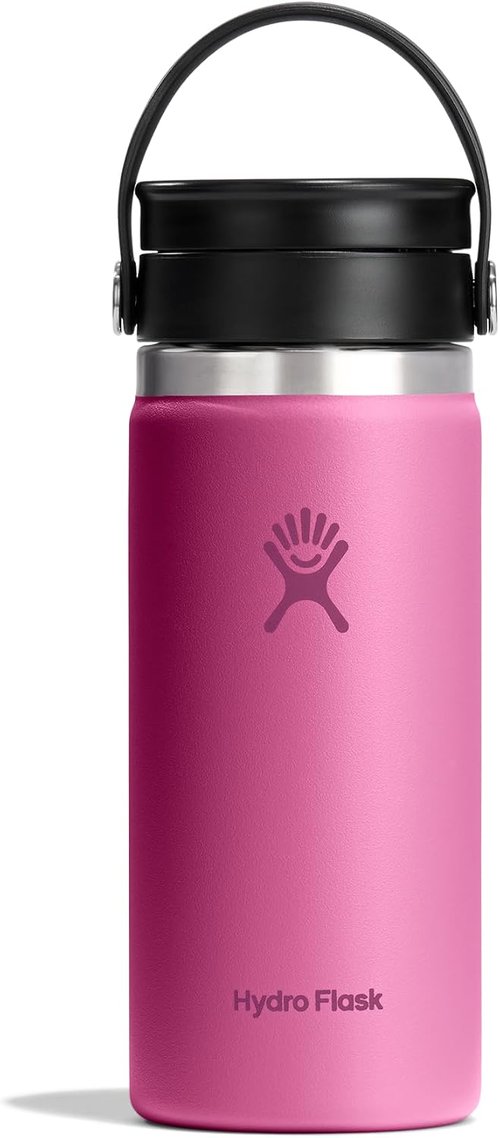 Hydro Flask Flex Sip Coffee Tumbler - Insulated, Leak-Proof Travel Mug | 16 Oz Reef Pink