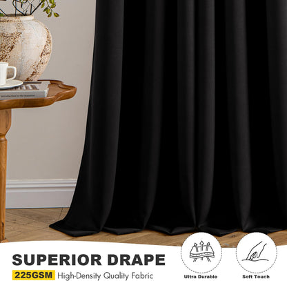 MIULEE Short Blackout Curtains - Thermal Insulated Half Window Drapes for Kitchen & Bedroom | 40x36 Inch, 2 Panels