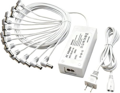 Lemax 4.5V Power Adapter - Lighted Accessory for Christmas & Halloween Village Decor | 12 Output White