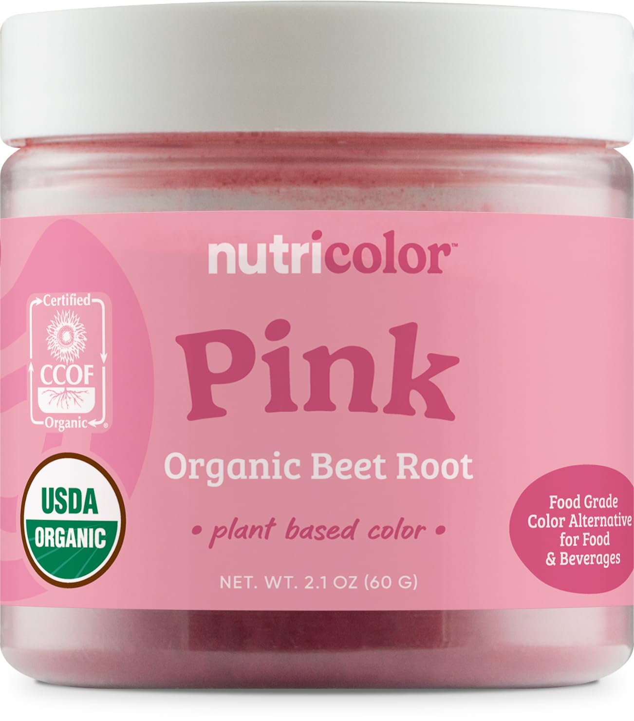 Nutricost Pink Plant-Based Food Coloring - Organic Beet Root Powder, 60 Servings | Natural Color Alternative for Food & Beverages
