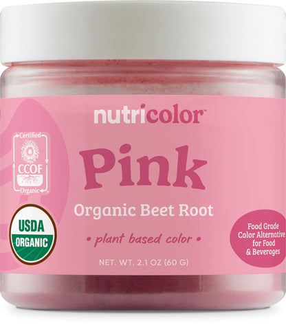 Nutricost Pink Plant-Based Food Coloring - Organic Beet Root Powder, 60 Servings | Natural Color Alternative for Food & Beverages