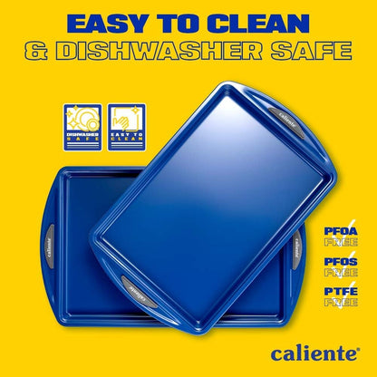 Caliente Nonstick Bakeware Set - 2 Cookie Sheets | Durable Carbon Steel Baking Set | Ideal Gift for Chefs & Bakers