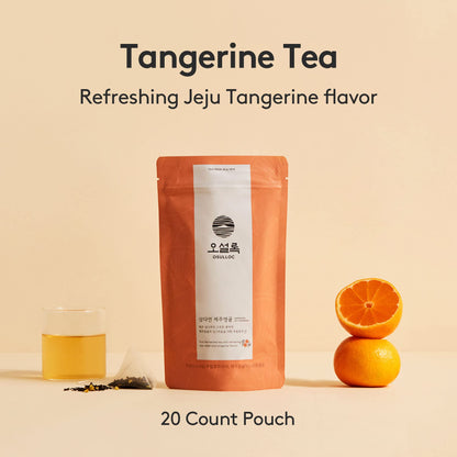 OSULLOC Tangerine Tea (Refreshing Jeju Tangerine Flavor) | Korean Premium Blended Tea Bag | Sweet Fruit Tea | 20 Count Tea Bags, 1.27oz