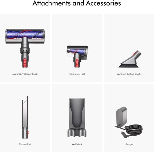 Dyson V8 Plus Cordless Vacuum - Powerful Cleaning for Hard Floors & Carpets | 115AW, 2 Power Modes, Handheld Conversion