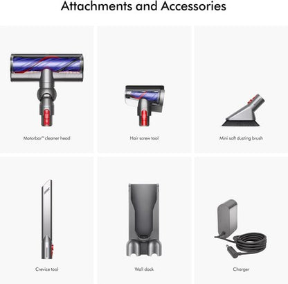 Dyson V8 Plus Cordless Vacuum - Powerful Cleaning for Hard Floors & Carpets | Handheld Conversion, 40 Min Runtime