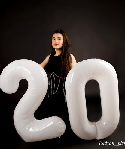Number 12 Balloon by Party Essentials - 40 Inch White Birthday Decoration for 12th Birthday Celebration
