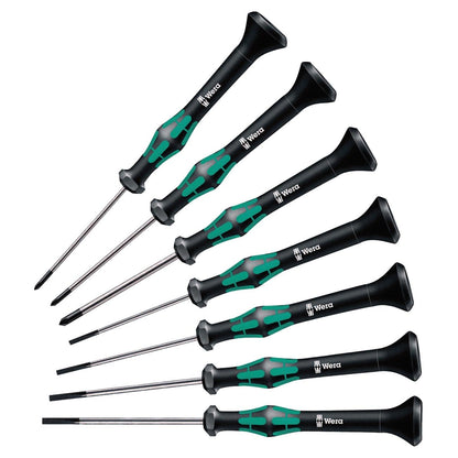 Wera Precision Screwdriver Set - 7-Piece Kraftform Micro Slotted & Phillips | PH 00-01/2050