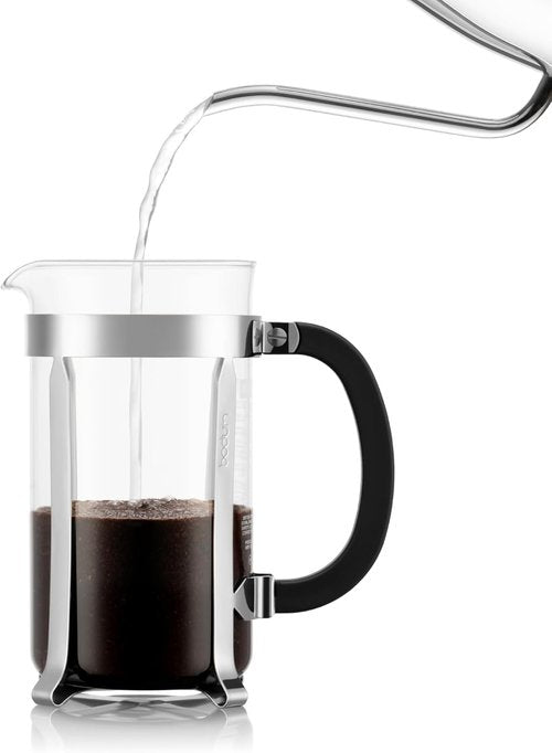 Bodum 34oz Chambord French Press Coffee Maker - High-Heat Borosilicate Glass & Polished Stainless Steel