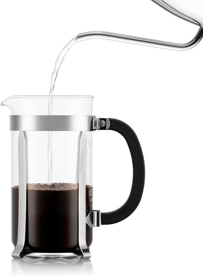 Bodum 34oz Chambord French Press Coffee Maker - High-Heat Borosilicate Glass & Polished Stainless Steel