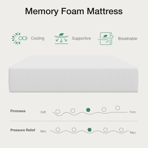 Novilla Queen Mattress, 10 Inch Queen Size Memory Foam Mattress in a Box, Gel Memory Foam Mattress for Comfort Sleep &Cooling Night Sleep, CertiPUR-US Certified