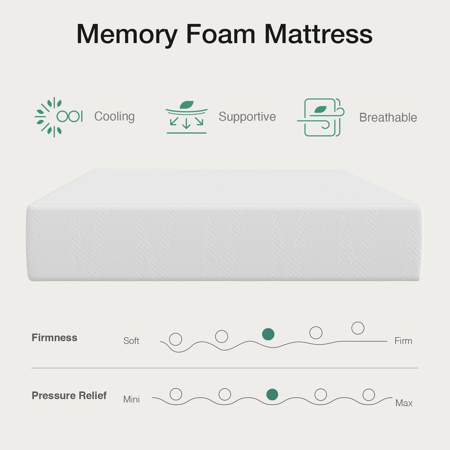Novilla Full Mattress, 10 Inch Full Size Mattress with Gel Memory Foam for Cool Night Sleep & Pressure Relief, Motion Isolation, CertiPUR-US Certified