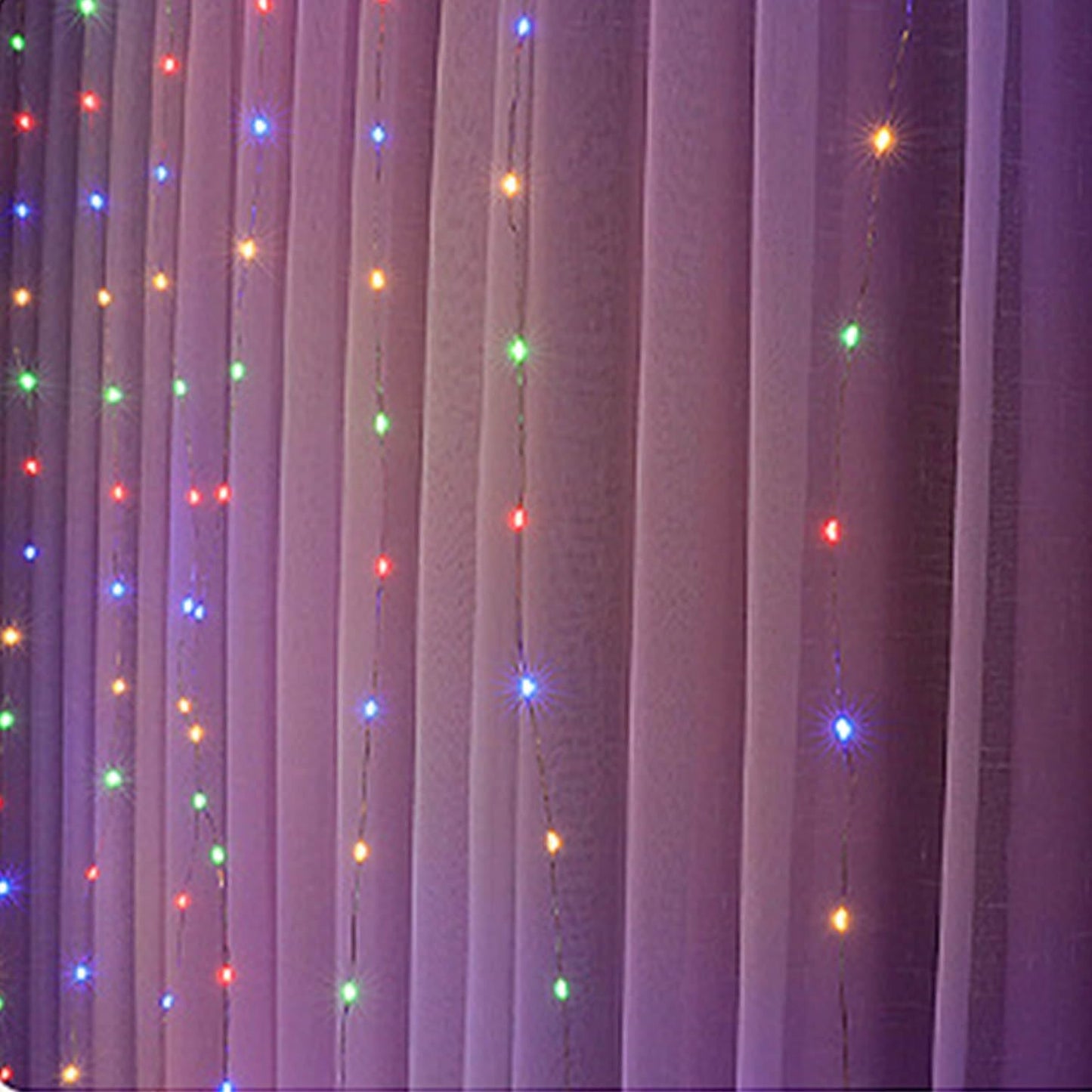 Skiennix 300 LED Curtain String Lights - 8 Light Modes | 9.8x9.8Ft Remote USB Plug Fairy Lights for Indoor & Outdoor Decor