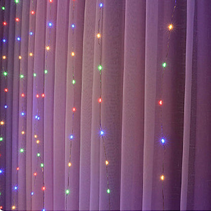 Skiennix 300 LED Curtain String Lights - 8 Light Modes | 9.8x9.8Ft Remote USB Plug Fairy Lights for Indoor & Outdoor Decor