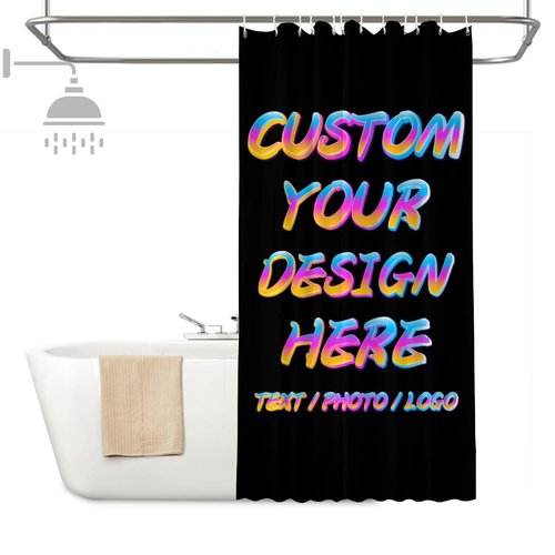 Ceosande Custom Shower Curtain Personalized Your Design with Picture Photo Shower Curtains for Bathroom Waterproof Shower Curtain Liners with 12 Hooks for Washroom Hotel Home Decor