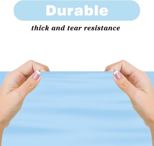 Kopokita Disposable Light Blue Plastic Tablecloths - 54 x 108 Inch Rectangle Party Covers