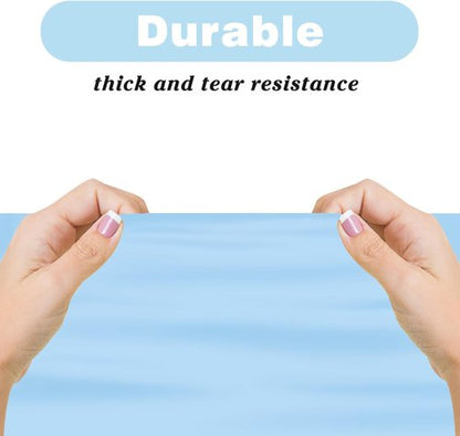 Kopokita Disposable Light Blue Plastic Tablecloths - 54 x 108 Inch Rectangle Party Covers