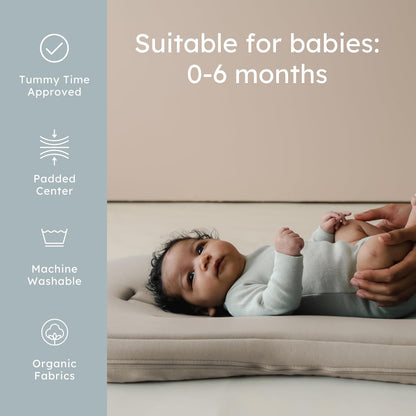 Snuggle Me® Baby Lounger - Premium Organic Cotton Infant Nest with Foam Core & Travel Bag | Birch, 0-6 Months